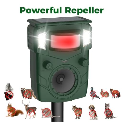 Upgraded Solar Ultrasonic Animal Repellent