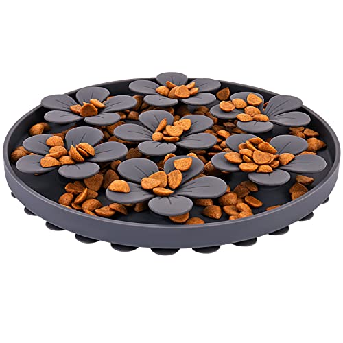 Doweiss Slow Feeder,Cat Help Slow Down Eating Speed Cut Flower Silicone Rubber Cute Slow Feeder for Puppy/Cat/Dog - Image 2