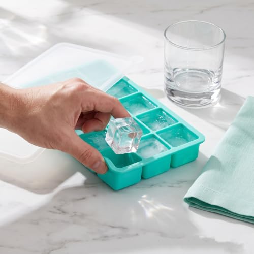 Bandeja grande para cubitos de hielo de silicona con tapa miniatura 7