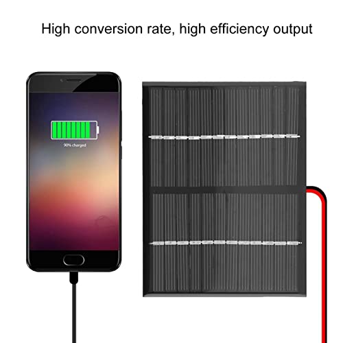 Niiyen Solarpanel-Batterie, 1,5 W 12 V Klasse A polykristallines Silizium-Solarpanel mit Clip-DIY-Kit für… – Bild 3