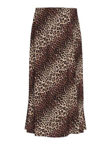 Jupe longue fendue Pieces Pcnya Hw pour femme en maille noire