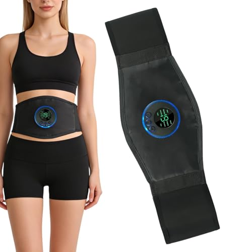 Estimulador Abdominal - Estimulador Adelgazante Abdominal Con Cinturón Eléctrico Recargable | Cinturón De Tela De 120 Cm | Para El Spa En Casa, Recuperación Posterior Al Entrenamiento, Relajación, Eje