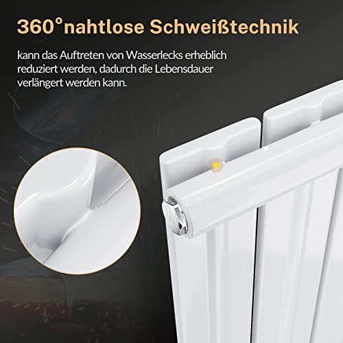 ELEGANT Paneelheizkörper Horizontal 630 x 616 mm Weiß Badezimmer/ Wohnraum Einlagig Horizontal Heizkörper Badheizkörper Design Flachheizkörper-3