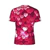 FSCEV Valentine's Day Love Heart Men's Short-Sleeved Mesh T-Shirt Classic Quick-Drying Workout Running Essentials Black #4