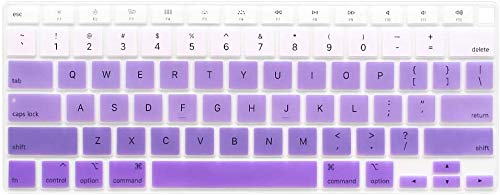 Laprite Premium Ultra Thin Keyboard Cover Protector for MacBook Air 13" A2179, A2337 M1 Chip (Year 2020+) - Gradient Purple