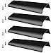 4 Piezas 150 mm Tiradores de Puerta de Armario Tiradores de Perfil de Aluminio Negro para Armarios de Cocina, Tiradores de Puerta Curvados para Cajones Ocultos (Distancia entre Agujeros: 128 mm)