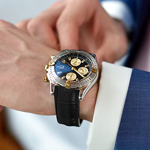 Cobee Quick Release Watch Bands, Alligator Embossed Watch Strap, Leather Replacement Watch Band, Band Width 18Mm 20Mm 22Mm For Men (20 Mm) #TOP4