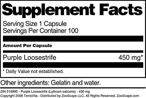 Miniatura 3 de Salicaria púrpura (Lythrum salicaria) - 450 mg (100 Cápsulas, ZIN 516895) - Paquete de 3