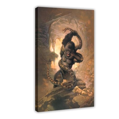 Impression sur toile Frazetta 1976 pour un décor de bureau captivant
