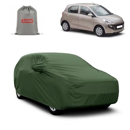 Image of AOSIS 'Waterproof' Car Cover Compatible with Hyundai New Santro /Xing /2003-2025 Year Model 300 GSM Uly Coated Thick Fabric 4X4, Adjustable Belt Buckle, Elastic Grip