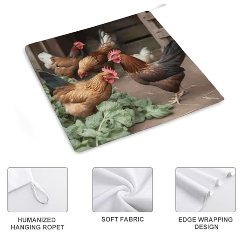 Serviette main microfibre poule : linge de bain absorbant chic - 5