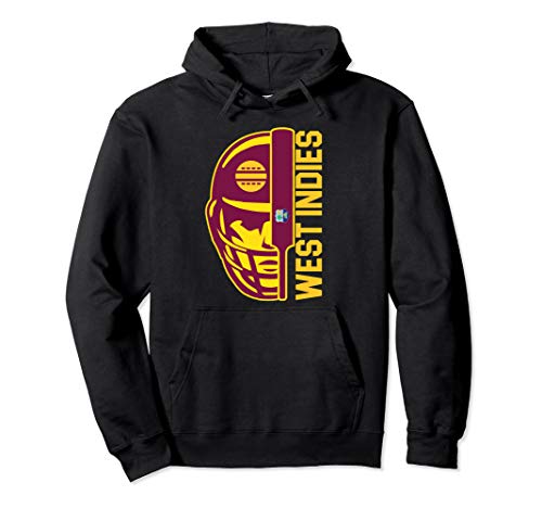 Cricket West Indies Fan Helmet Ball and Bat Design Pullover Hoodie