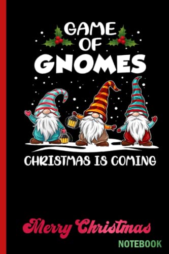 Funny Game Gnomes Christmas Is Coming Elf Xmas Lined Notebook: Special Christmas Lined Notebook | Greeting Card Alternative with 6"x9" 100 pages image 2