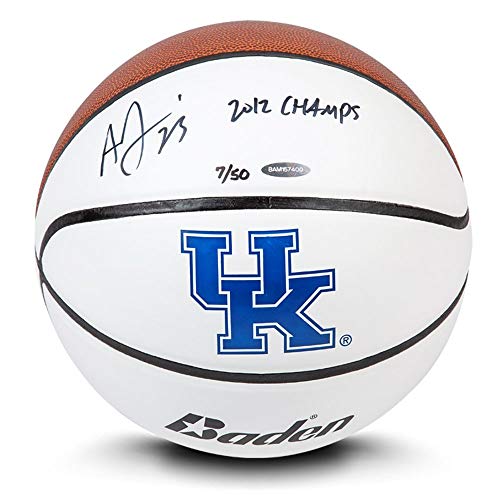 Upper Deck Anthony Davis Autographed & INSCRIBED “2012 Champs” Authentic Baden University of Kentucky Basketball, L-50
