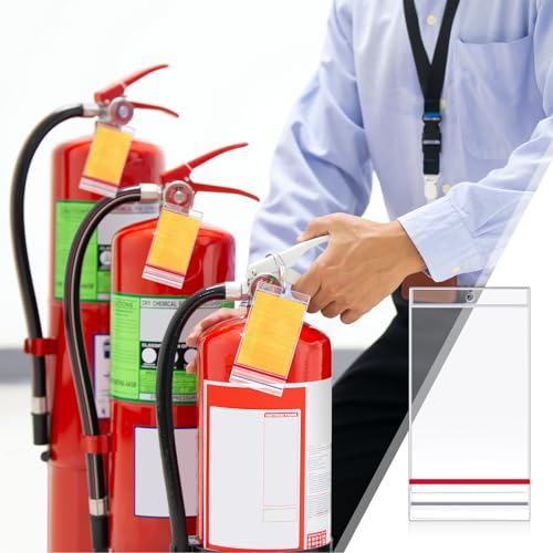 Bolsas de extintor para inspección Faccito de plástico transparente para colgar en empresas 4