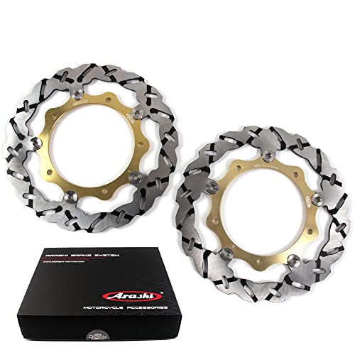 KonerStone Bremsscheiben vorne für Yamaha XP XP TMAX 500 2004-2007/XP TMAX 530 2012-2015 ABS 2012-2019 Disc Disc Zubehör Ersatzteile T MAX500 T MAX530 T-MAX 500 530 Gold 2005 2006