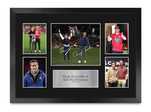 Regalos para fanáticos del fútbol cuadro A3 de Rob McElhenney y Ryan Reynolds