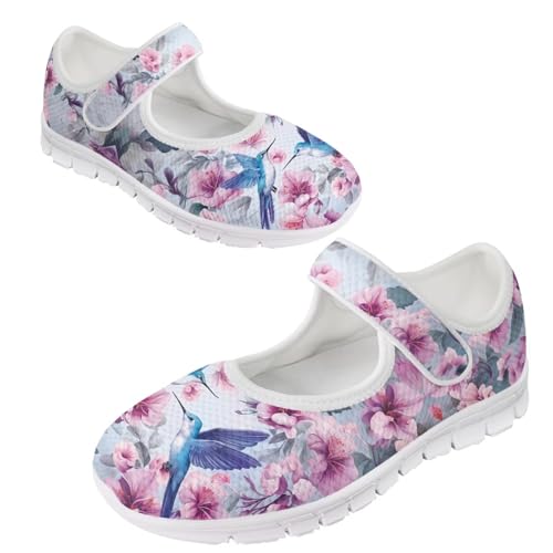 JoyLamoria Women’s Mary Jane Flats,Slip on Walking Shoes Comfort Travel Flats Adjustable Barefoot Shoes,Boho Dragonfly3