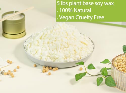 Aroparc 2 potes para fazer velas de 2,863 g com cera de soja natural de 2,3 kg, panela grande de der