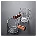YSJJDRT Cristal Naturel Brut 1pc Verre résistant à la Chaleur Tasse Tasse Double Bouche Bouteille biberon mèches Pot en Bois poignée en Bois Verre Petite Tasse de Lait kitchentools (Color : 70ml)