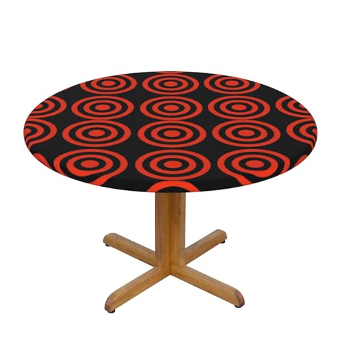 Nappe ronde motif vectoriel cible imperméable lavable fête - 2