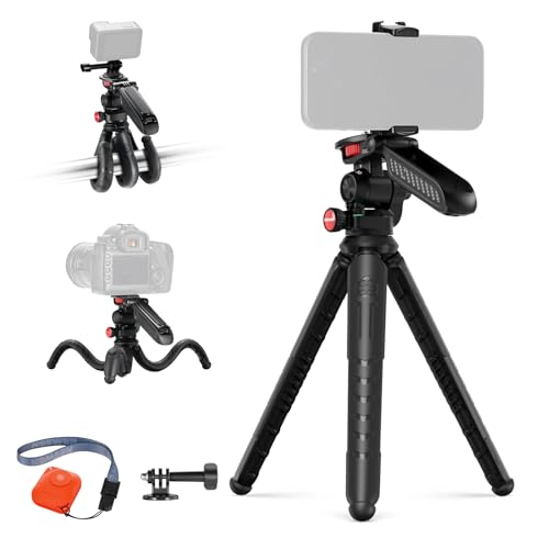 NEEWER Trípode Flexible Teléfono y Cámara con Control/Mango/Soporte Teléfono/Adaptador Cámara...