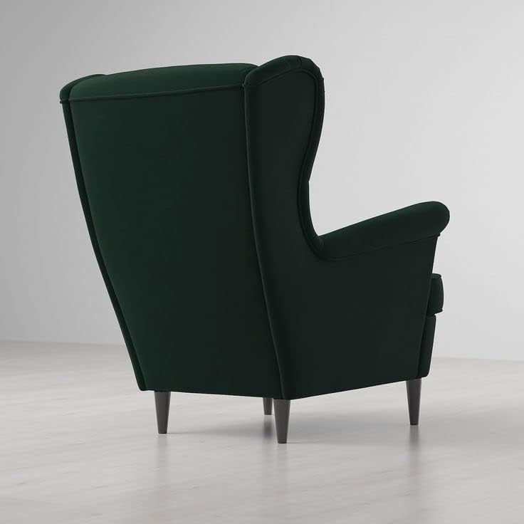 Image of Chair Armchair Single Sofa Chair for Small Apartments, Living Room or Bedroom Chair (Drak Green)