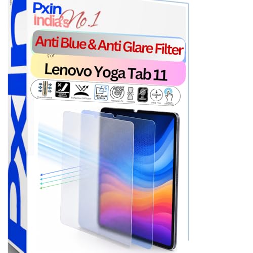 Image of Pxin Tablet Anti Bluelight and Anti Glare Screen Guard compatible with Lenovo Yoga Tab 11 | BLUV Lightblock Tech | Scratch Proof | Prevents bluelight | Eye Protection | No Dry Eyes
