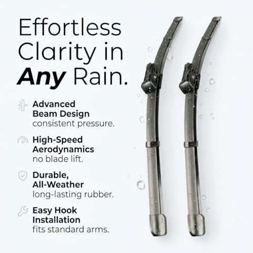 Image of POTAUTO FRONT WIPER BLADES DESIGNED FOR BMW X1 (NEW MODEL) | 26 inch DRIVER & 16 inch PASSENGER SIDE | HIGH PERFORMANCE | PACK OF 2 | F635