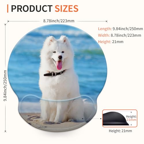 Image of Custom Photo Mouse Pad with Wrist Support, Personalized Ergonomic Mouse Pad with Text /Photo /Logo for Computer Laptop Office Home（style2）
