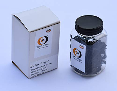 Image of Drywall Gypsum Black Screw Sharp Point Size #6 M3.5 X 32mm (Pack of 200 Pcs)