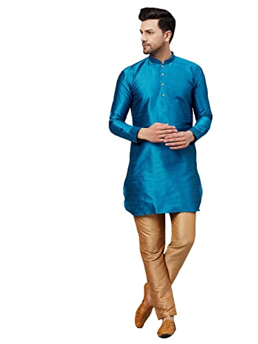 Image of VM Men's Silk Blend Kurta Pyjama Set