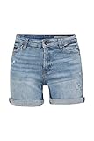 Denim Shorts mit variablem Umschlag an den Beinenden