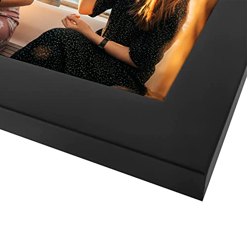 Frametory, 8.5X11 Picture Frame - Solid Wood -Black Molding - Tempered Glass Front, Portrait, Family, Certificate, Diploma, Great For Gifts (Black, 1 Pack) #TOP3