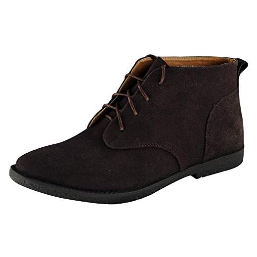 Fangsto öken stövlar, pojkar män chukka boots, - kaffe - 44.5 EU