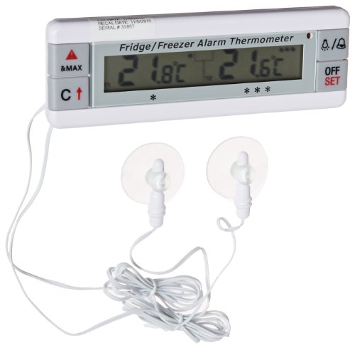 Thermco ACC8002CL Dual Temp Thermometer for Bottle Media Suction Cups Holder, -40 to 70°C Range