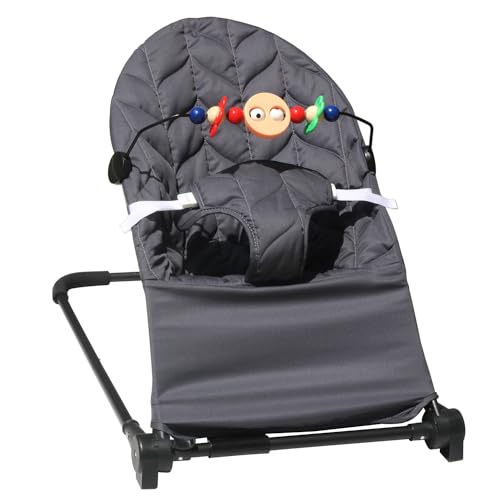 Image of Suntue Baby Bouncer Activity Center,Portable Bouncer seat for Babies 0-12 Months,Natural Rocker for Infants with Carry Case.
