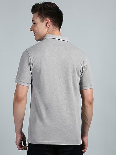 Image of Lux Cozi Men Cotton Solid Regular Fit Polo Shirt