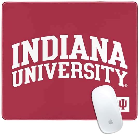 Skinit Extra Large Gaming Mouse Pad - Officially Licensed IU Logo White Design with Stitched Edges, Waterproof, Non-Slip Rubber Base, Desk Mat for Keyboard & Mouse, 35.75" x 15.4" inches