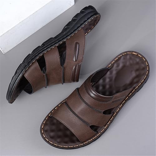 Mens Slides Summer Sandals Comfort Walking Open Toe Flat Sandals Size 6-134