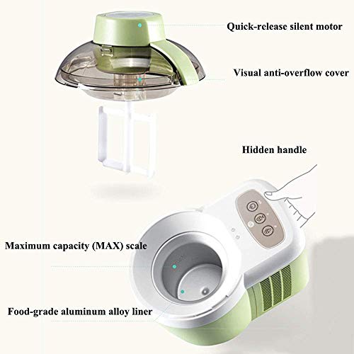 LLSS Elektrischer Eismaschine-Kompressor, 600 ml DIY automatische Haushalts-Eismaschine mit Selbstkühlfunktion – Bild 4