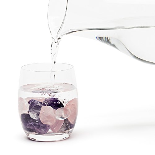 PURAJA Basis Set zur Wasserbelebung | Natürliche Trommelsteine | Premium Mischung für Edelsteinwasser | Grundmischung: Rosenquarz, Amethyst, Bergkristall (250g) - Image 4