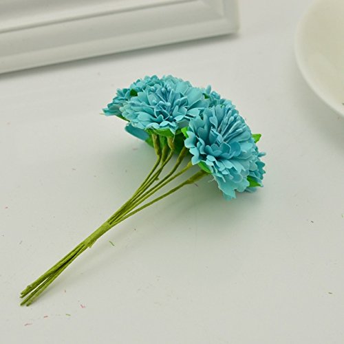 Buy Water green 18pcs 4cm Silk Plant Floral Carnations cheap