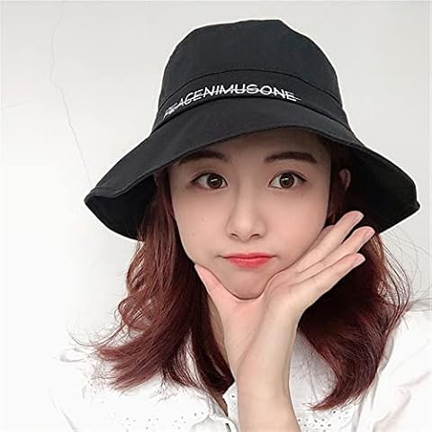 SUNXK 2020 new hat female Japanese big wild sun hat UV sun hat sun hat Korean Commentaries (Color : Black, Size : M) Cover