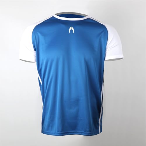 HO Soccer Camiseta de Fútbol Soccer Shirt Akademia Azul- Rinde al Máximo Nivel– Poliéster, Colores Disponibles, Unisex niños, Azul/Blanca, L