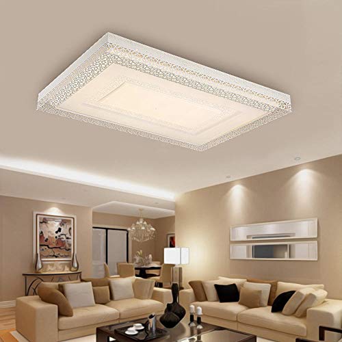 Preisvergleich Produktbild Wohnzimmerlampe rechteckig LED Deckenleuchte Modern Minimalistisch Schlafzimmer Weidenblatt Stepless Dimming With Remote Control4