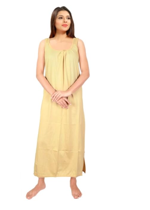 Image of Women's Sleeveless Maxi Night Dress, Spaghetti Strap Nighty, Comfortable Sleepwear Pack of 2