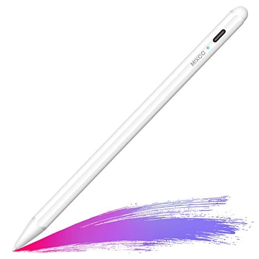 Stylus Pen with Palm Rejection for iPad - Mixoo Fine Tip Active Stylus iPad Pencil with Replaceable Tip for (2018-2020) Apple iPad Pro 11 & 12.9 inch/iPad 7th Gen/iPad 6th Gen/iPad Mini 5/iPad Air 3
