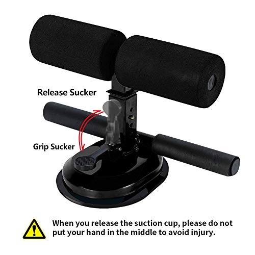 Guffo Sit Up Bar for Floor, Sit Up Machine,ab Master Pro Suction,4 Level Height Adjustment Large Sucker Double Bar Situp Bar, Household Fitness Equipment Exercise - Thumbnail 7