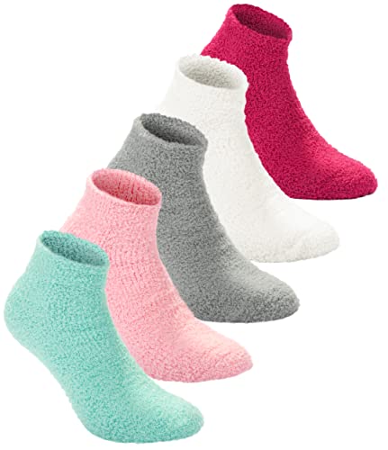 Bed Socks for Women - Super Soft Sleeping Socks - Cozy, Fuzzy & Warm - Cuddle Home Socks - Mint, Pink, Gray or White3